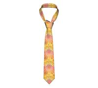 GQWJKSZ 3D Fiore estivo Colore caldo Cravatta da uomo d'affari formale Cravatta da 8 cm Accessorio per costume per la scuola Lavoro Festa Bomboniera Matrimonio