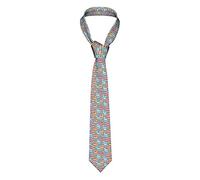 GQWJKSZ 3D Lama carino con strisce Cravatta da uomo d'affari formale 8 cm Cravatta Accessorio per costume per la scuola Lavoro Festa Bomboniera Matrimonio