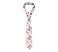 GQWJKSZ 3D Parigi Torre Eiffel Baci Cuori Cravatta da uomo d'affari formale 8 cm Cravatta Accessorio per costume per la scuola Lavoro Festa Bomboniera Matrimonio
