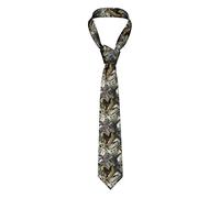 GQWJKSZ 3D T Rex Dinosauri nella bocca della caverna del dollaro Cravatta da uomo d'affari formale 8 cm Cravatta Accessorio per costume per la scuola Lavoro Festa Bomboniera Matrimon