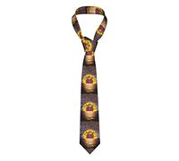 GQWJKSZ 3D Trippy Psichedelico Mandala Girasole Cravatta da uomo d'affari formale 8 cm Cravatta Accessorio per costume per la scuola Lavoro Festa Bomboniera Matrimonio