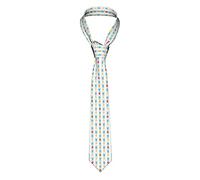 GQWJKSZ 3D Uova di Pasqua Blu Coniglio e pulcino Cravatta da uomo d'affari formale 8 cm Cravatta Accessorio per costume per la scuola Lavoro Festa Bomboniera Matrimonio