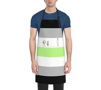 GQWJKSZ Agender Pride Flag Lgbtq Grembiule impermeabile con 2 tasche Grembiuli da cucina Bavaglini da cuoco per cucinare Cottura Pittura Giardinaggio Toelettatura