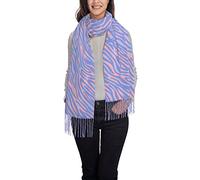 GQWJKSZ Arte moderna Zebra Tiger Pink Texture1 Sciarpa Uomo Donna Sciarpe morbide calde, Scialle di Pashmina Avvolge Scialle lungo caldo Avvolge Sciarpe con frange per l'inverno 78x29 pollici