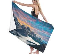 GQWJKSZ Asciugamano da bagno grande in morbida microfibra, il paesaggio montano più incredibile e bello, telo da bagno da spiaggia per sport di nuoto in viaggio in hotel per famiglie, 52 "x 32"