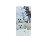 GQWJKSZ Asciugamano in cotone Snow Polar Bear Asciugamano da bagno ultra morbido per Face Gym Spa