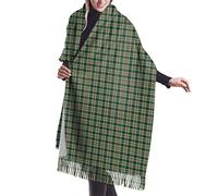 GQWJKSZ Bannockbane Green Variant Tartan0 Donna Lunga e Ampia Clan Macdonald Of Ardnamurchan Tartan Cashmere Feel Scialle Avvolgente Sciarpa Calda Invernale 77x27 pollici