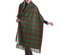 GQWJKSZ Baxter Clan Family Tartan da donna lungo e ampio Clan Macdonald Of Ardnamurchan Tartan Cashmere Feel Scialle Sciarpa invernale calda 197x27 pollici