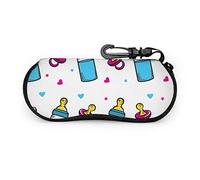 GQWJKSZ Biberon per il latte Delicata custodia per occhiali personalizzata Custodia per occhiali da sole per uomo Custodia morbida per occhiali da donna con cerniera portatile leggera in neoprene