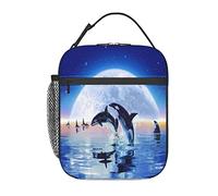 GQWJKSZ Borsa per il pranzo con baccello di orche, borsa per il pranzo riutilizzabile per adulti, resistente e isolata, borsa termica riutilizzabile