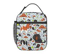 GQWJKSZ Borsa per il pranzo con motivo Cavalier King Charles Spaniel,