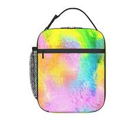 GQWJKSZ Borsa per il pranzo con onde arcobaleno psichedelia,