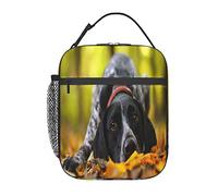 GQWJKSZ Borsa per il pranzo con puntatore a pelo corto tedesco Autunno Animali domestici Cani,