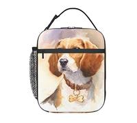GQWJKSZ Borsa per il pranzo con testa di Beagle, borsa per il pranzo resistente e isolata
