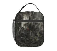 GQWJKSZ Borsa per il pranzo del binario del treno, borsa per il pranzo isolata durevole Borsa termica riutilizzabile per adulti riutilizzabile
