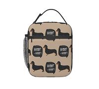 GQWJKSZ Borsa per il pranzo isolata per cani bassotto, borsa per il pranzo Borsa per il pranzo riutilizzabile Bento Tote Bag