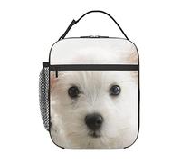 GQWJKSZ Borsa per il pranzo per cani Sad West Highland White Terrier,