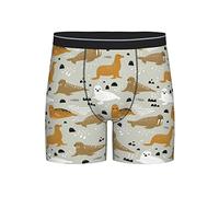 GQWJKSZ Boxer da Uomo con Motivo Sigillo e Tricheco Slip a Gamba Lunga Intimo alla Moda Slip per Uomo Adolescenti Adulti