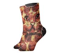 GQWJKSZ Calze da uomo divertenti da donna novità 30 cm divertenti gattini ricoperti di pizza calzini sportivi sportivi calze autoreggenti per l'uso quotidiano di fitness