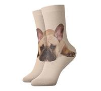 GQWJKSZ Calzini casual novità equipaggio 12 pollici divertente animale carlino cane stampa completa jogging corsa fitness sport yoga palestra moda calzino per uomo donna ragazza ragazzo
