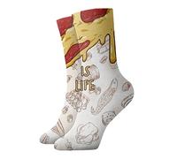 GQWJKSZ Calzini da equipaggio casual novità 12 pollici Pizza Is Life Full Print Jogging Running Fitness Sport Yoga Gym Fashion Calzino per uomo donna ragazza ragazzo