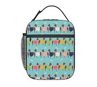 GQWJKSZ Cane bassotto Cani in maglioni Doxie Dog Design Borsa per il pranzo blu,