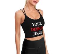 GQWJKSZ Canotta Yoga Personalizzata Reggiseno Personalizzato Progetta Il Tuo Reggiseno Sportivo Personalizzato Top Corto da Corsa per Allenamento da Donna Personalizzato