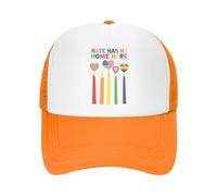 GQWJKSZ Cappelli da Camionista Hate Has No Home Here Cappellino da Baseball Rainbow Pride per Uomo e Donna con Chiusura a scat