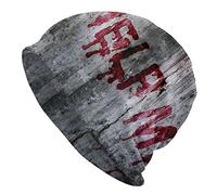 GQWJKSZ Cappelli Invernali Caldi Lavorati a Maglia Berretto Morbido con Teschio Slouchy Halloween Horror Aiutami Cappello a Cuffia per Uomo e Donna
