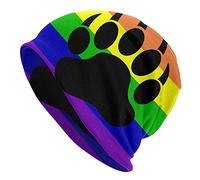 GQWJKSZ Cappelli Invernali Caldi Lavorati a Maglia, Morbido Berretto con Teschio Slouchy, Cappello a Cuffia con d'orso Gay Pride per Uomo e Donna