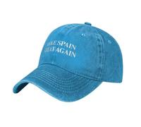 GQWJKSZ Cappello da Baseball in Denim Make Spain Great Again per Uomo e Donna, Modello Trucker, Nero.