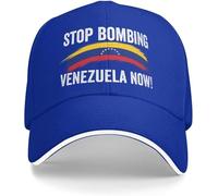GQWJKSZ Cappello da Baseball Stop Bombing Venezuela No War Peace Blu Navy P568