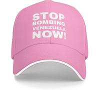 GQWJKSZ Cappello da Baseball Stop Bombing Venezuela No War Peace Nero P328