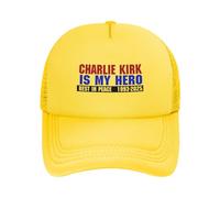 GQWJKSZ Cappello da Camionista Charlie Kirk Is My Hero, Vintage, Regolabile, da Uomo e da Donna, con Scritta Daddy's Hat