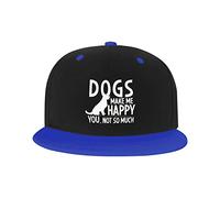 GQWJKSZ Cappello Regolabile per Uomini Donne, Cani Mi Rendono Felice così Tanto Cappelli da Baseball Hip-Hop Unisex per Camionisti