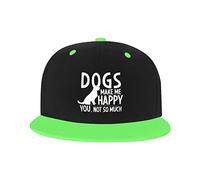 GQWJKSZ Cappello Regolabile per Uomini Donne, Cani Mi Rendono Felice così Tanto Cappelli da Baseball Hip-Hop Unisex per Camionisti
