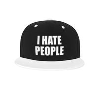 GQWJKSZ Cappello Regolabile per Uomo Donna, I Hate People Berretto da Baseball Hip-Hop Unisex Cappelli papà Camionista