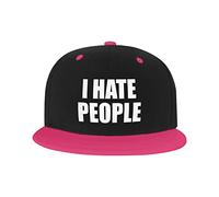 GQWJKSZ Cappello Regolabile per Uomo Donna, I Hate People Berretto da Baseball Hip-Hop Unisex Cappelli papà Camionista