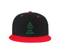 GQWJKSZ Cappello Regolabile per Uomo Donna, Keep Calm And Love Sailing Berretto da Baseball Hip-Hop Unisex Cappelli papà Camionista