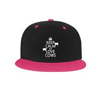 GQWJKSZ Cappello Regolabile per Uomo Donna, Mantieni la Calma e AMA Le Mucche Berretto da Baseball Hip-Hop Unisex Cappelli papà Camionista
