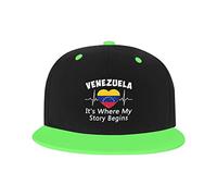 GQWJKSZ Cappello Regolabile per Uomo Donna, Venezuela It's Where My Story Begins Berretto da Baseball Unisex Hip-Hop Trucker Dad Hats