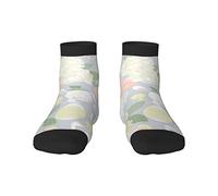 GQWJKSZ Casual Novità Calzini da 12 pollici Simpatici coniglietti pasquali Ortensia Full Print Jogging Running Fitness Sport Yoga Gym Fashion Calzino per uomo Donna Ragazza Ragazzo