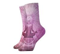 GQWJKSZ Casual Novità Calzini da 12 pollici The Great Spiritual Awakening Full Print Jogging Running Fitness Sport Yoga Gym Fashion Calzino per uomo donna ragazza ragazzo