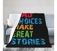 GQWJKSZ Cattive decisioni fanno buone storie Coperta di flanella Coperte in micropile ultra morbido Aria condizionata calda Biancheria da letto leggera per divano Divano per tutte le stagioni