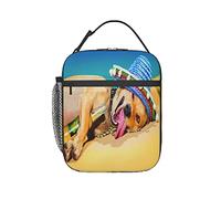 GQWJKSZ Chihuahua ubriaco fa una siesta Pazza e divertente faccia sciocca Scatola per il pranzo isolata, borsa per il pranzo Borsa riutilizzabile per il pranzo Bento Tote Bag