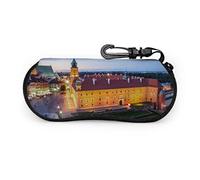 GQWJKSZ città scena notturna custodie per occhiali da uomo custodia per occhiali moderna leggera custodia morbida per occhiali in neoprene con cerniera portatile custodia per occhiali