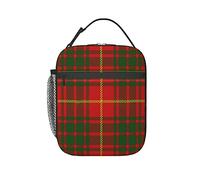 GQWJKSZ Clan Bruce Scatola per il pranzo isolata scozzese in tartan scozzese, Borsa per il pranzo Borsa per il pranzo riutilizzabile Bento Tote Bag