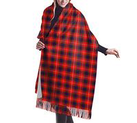 GQWJKSZ Clan Fraser of Lovat Tartan da donna lungo e ampio Clan Macdonald Tartan Cashmere Feel Scialle Avvolgente Sciarpa calda invernale 77x27 pollici