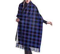 GQWJKSZ Clan Garden Tartan da donna lungo e largo Clan Macfarlane artefatto rosso tartan cashmere sensazione scialle avvolgente sciarpa calda invernale 77x27 pollici