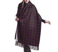 GQWJKSZ Clan Gillon Cognome Cognome Clan Scozzese Tartan Donna Lunga e Ampia Clan Macfarlane Artefatto Rosso Tartan Cashmere Scialle Avvolgente Sciarpa Calda Invernale 77x27 pollici